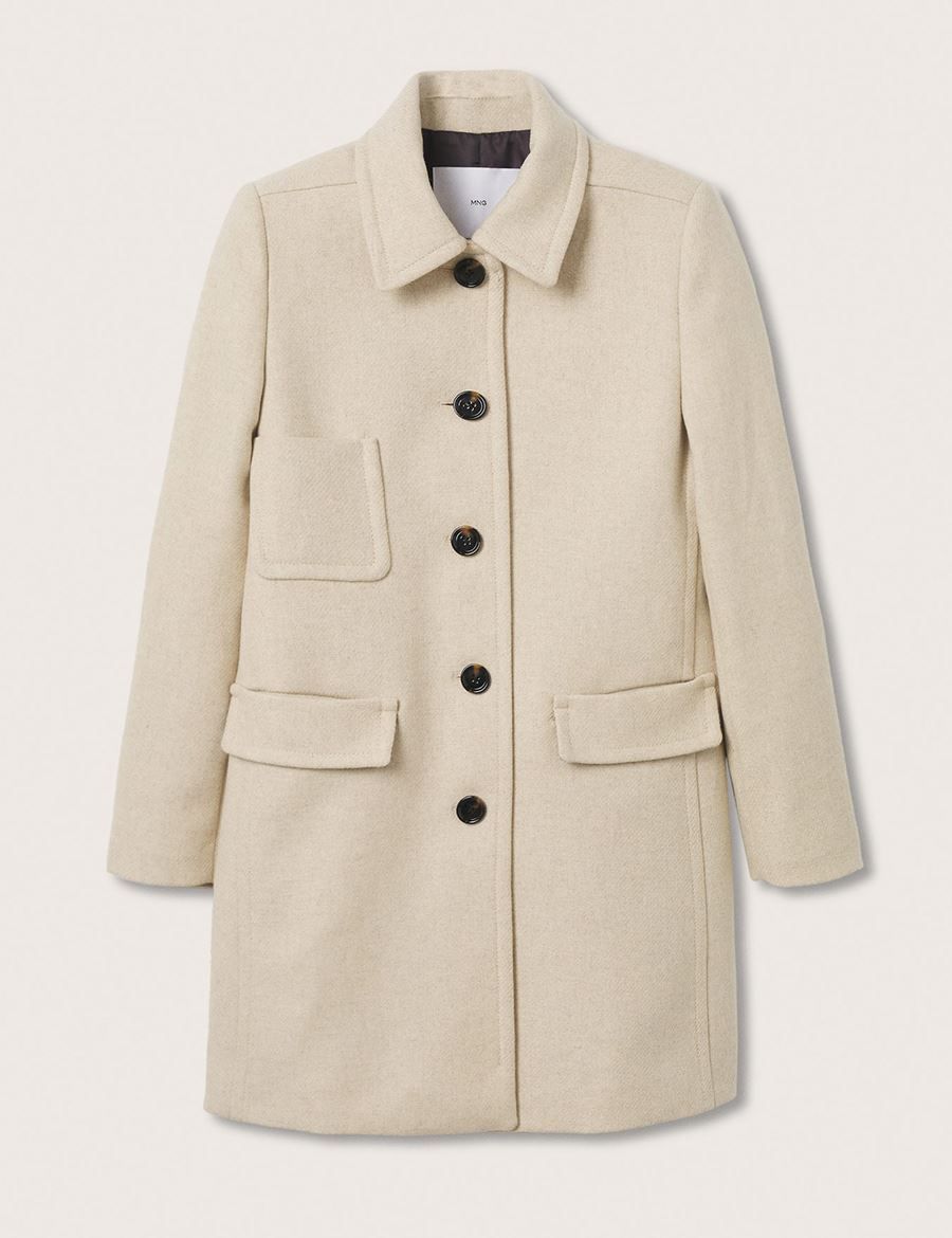 Picture of Plain Collar Woolen Coat