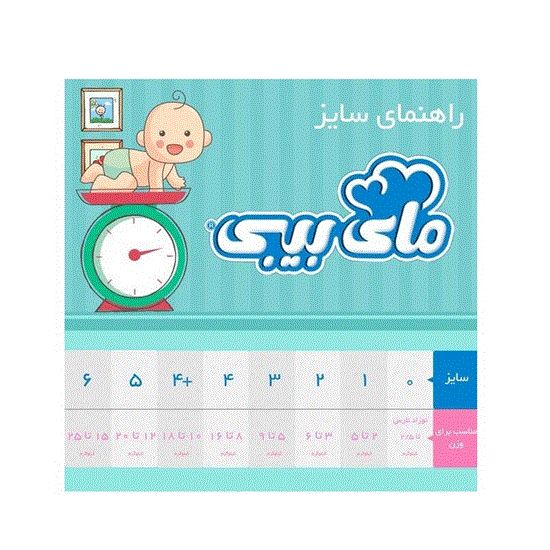 راهنمای سایز پوشک ما ی بیبی