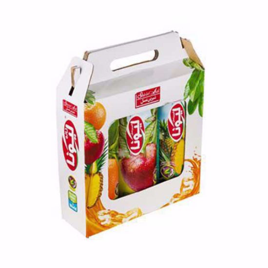 آبمیوه یک لیتری پک سیب، پرتقال، آناناس لیونا شیرین عسل