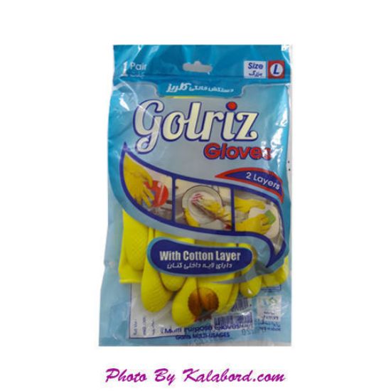 دستکش خانگی ساق کوتاه گلریز سایز بزرگ
