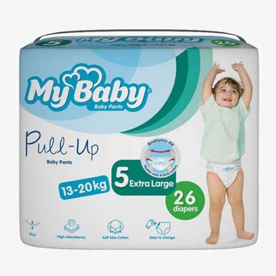 پوشک شورتی مای بیبی   سایز 5 بسته 26 عددی