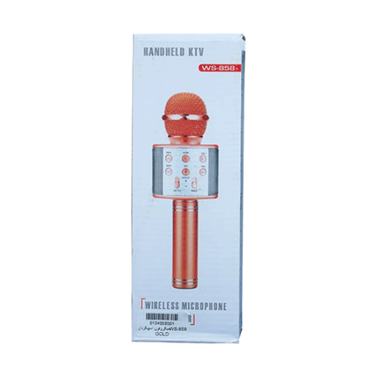 میکروفون اسپیکر Handheld مدل WS-858 رنگ رز گلد