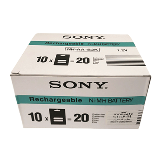 Picture of باتری قلمی شارژی Sony مدل NH-AA-B2K جعبه 10 بسته ای