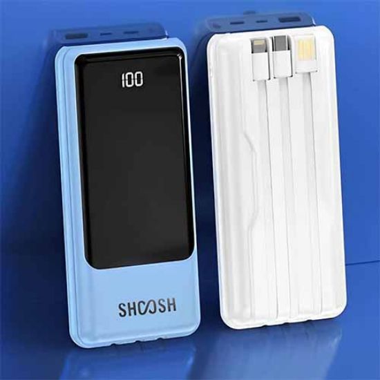 تصویر  پاوربانک شوش مدل SH-115 ظرفیت 10000 میلی آمپر ساعت سفید
