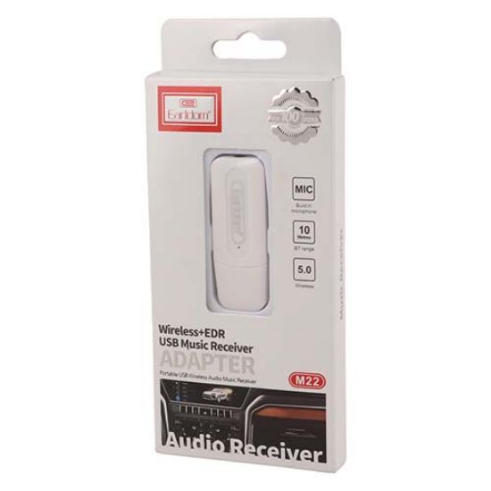 Picture of گیرنده بلوتوث موزیک ارلدام مدل ET-M22 سفید